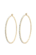 Load image into Gallery viewer, Classic Basic Rhinestone Hoop Earring
