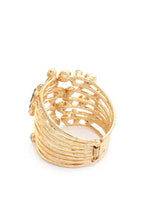 Load image into Gallery viewer, Rhinestone Metal Cuff Bracelet
