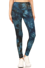 Load image into Gallery viewer, Long Yoga Style Banded Lined Tie Dye Printed Knit Legging With High Waist
