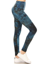 Load image into Gallery viewer, Long Yoga Style Banded Lined Tie Dye Printed Knit Legging With High Waist
