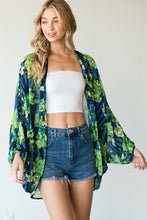 Load image into Gallery viewer, Stripes And Floral Print Lightweight Kimono

