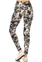 Load image into Gallery viewer, Long Yoga Style Banded Lined Paint Splatters Printed Knit Legging With High Waist
