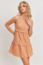 Load image into Gallery viewer, Textured Woven Fabric With Tiered Sl Dress
