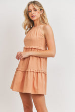 Load image into Gallery viewer, Textured Woven Fabric With Tiered Sl Dress

