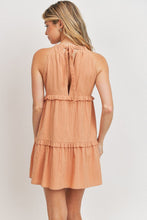 Load image into Gallery viewer, Textured Woven Fabric With Tiered Sl Dress
