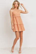 Load image into Gallery viewer, Textured Woven Fabric With Tiered Sl Dress
