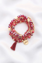 Load image into Gallery viewer, Love Coin Tassel Beaded Bracelet
