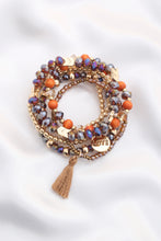 Load image into Gallery viewer, Love Coin Tassel Beaded Bracelet
