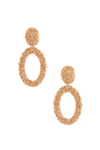 Load image into Gallery viewer, Oval Metal Dangle Earring

