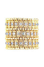 Load image into Gallery viewer, Metal Rhinestone Wide Stretch Bracelet
