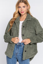 Load image into Gallery viewer, Long Sleeve Flap Pocket Oversize Jacket
