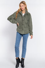 Load image into Gallery viewer, Long Sleeve Flap Pocket Oversize Jacket

