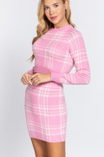 Load image into Gallery viewer, Check Jacquard Sweater Mini Skirt
