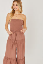 Load image into Gallery viewer, Woven Solid Sleeveless Smocked Ruffle Jumpsuit
