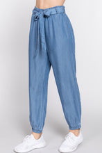 Load image into Gallery viewer, Ribbon Tie Detail Jogger Pants
