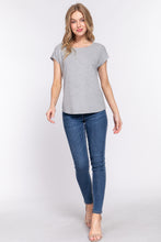 Load image into Gallery viewer, Short Dolman Slv Rib Knit Top
