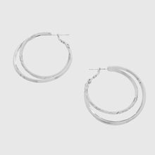 Load image into Gallery viewer, Metal Double Hoop Earring
