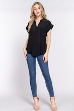Load image into Gallery viewer, Dolman Slv Button Down Woven Top
