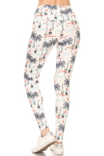 Load image into Gallery viewer, 5-inch Long Yoga Style Banded Lined Sailor Printed Knit Legging With High Waist
