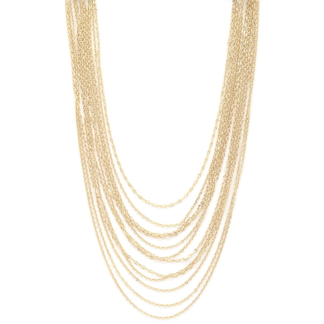 Multi-Chain Layered Necklace