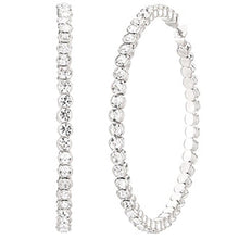 Load image into Gallery viewer, Rhinestone Circle Edge Hoop Earring
