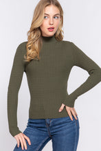 Load image into Gallery viewer, Long Slv Mock Neck Rib Sweater
