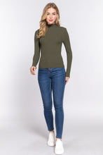 Load image into Gallery viewer, Long Slv Mock Neck Rib Sweater
