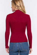Load image into Gallery viewer, Long Slv Mock Neck Rib Sweater
