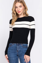 Load image into Gallery viewer, Long Slv Stripe Rib Sweater
