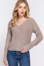 Load image into Gallery viewer, Dolman Slv Strappy Open Back Sweater
