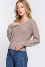 Load image into Gallery viewer, Dolman Slv Strappy Open Back Sweater
