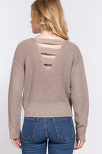 Load image into Gallery viewer, Dolman Slv Strappy Open Back Sweater
