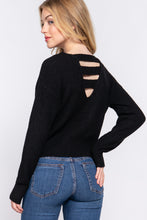 Load image into Gallery viewer, Dolman Slv Strappy Open Back Sweater

