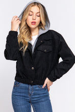 Load image into Gallery viewer, Long Slv Hoodie Corduroy Jacket
