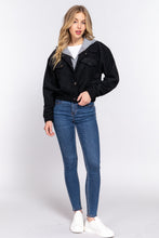 Load image into Gallery viewer, Long Slv Hoodie Corduroy Jacket

