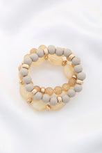 Load image into Gallery viewer, Semi Precious Stone Wood Bead Bracelet Set
