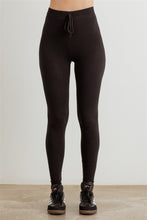 Load image into Gallery viewer, Ribbed High Waist Drawstring Leggings
