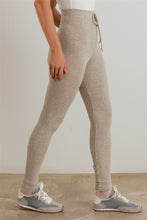 Load image into Gallery viewer, Ribbed High Waist Drawstring Leggings
