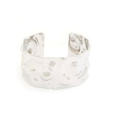 Load image into Gallery viewer, Wide Hammered Metal Cuff Bracelet
