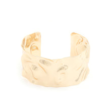 Load image into Gallery viewer, Wide Hammered Metal Cuff Bracelet
